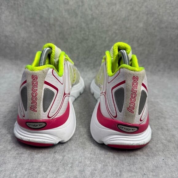 Saucony Kinvara 3 Womens Shoes Size 8 White Yellow Pink Low Top Running Sneakers - Picture 5 of 9